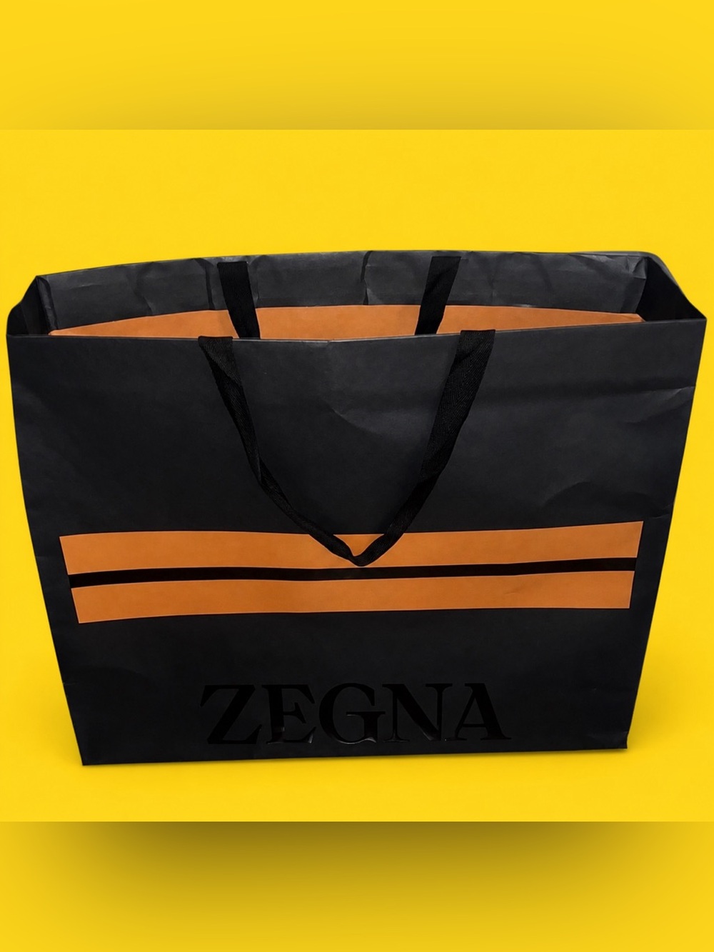 Zegna Black and Orange Men's Tote Bag
